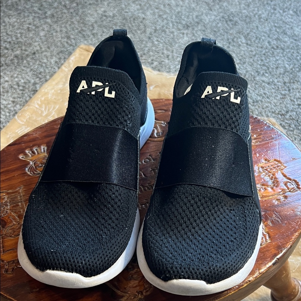APL Black Slip-On Sneakers with White Soles